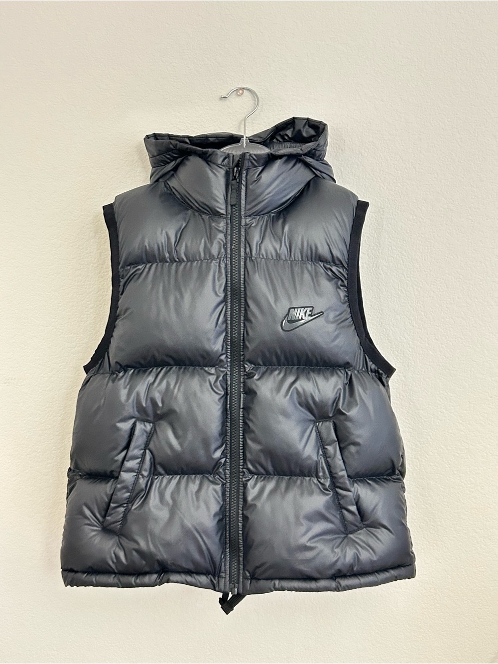 Nike Black Therma-FIT Puffer Vest with Hood